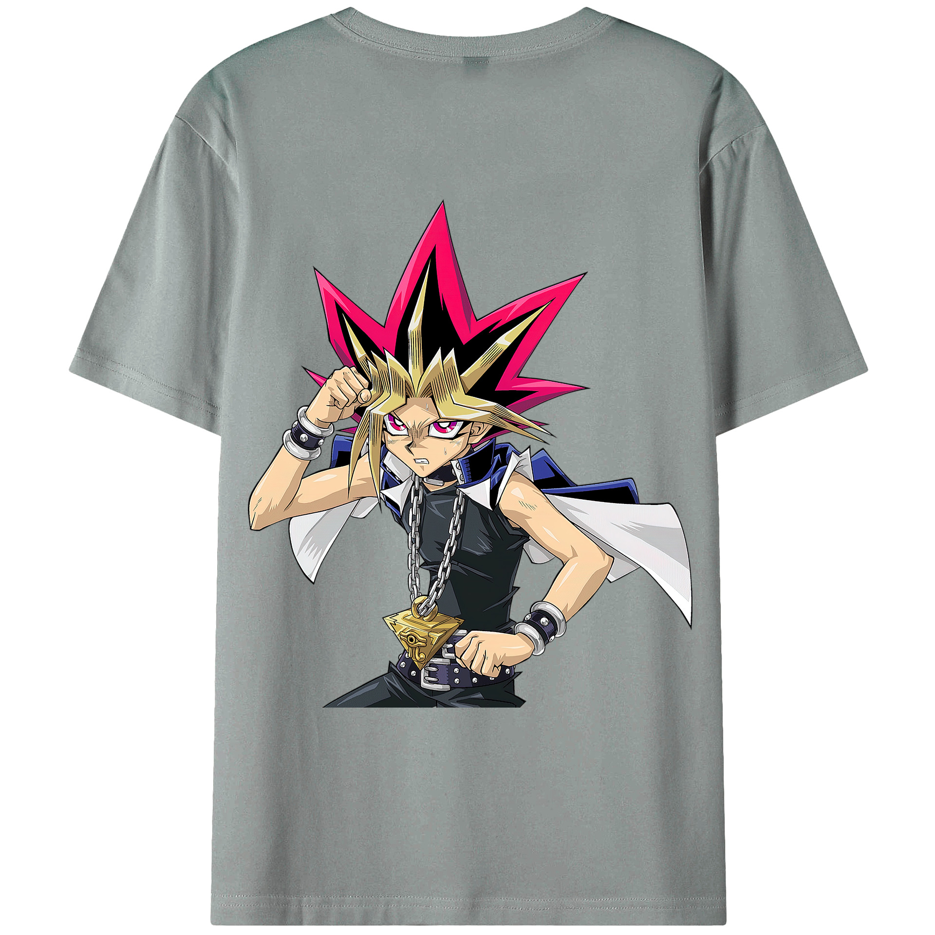 （画像用） 遊☆戯☆王 Yu-Gi-Oh! 綿100％ メンズ半袖Tシャツ（バックプリント） 通気性